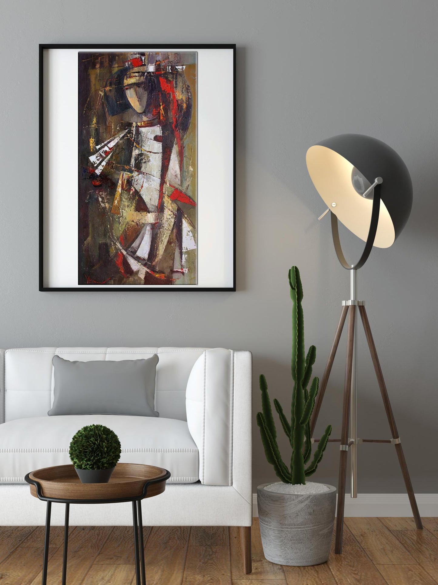 Oil painting Autumn Rhapsody by Valentina Alekseevna Kozyar in black frame
