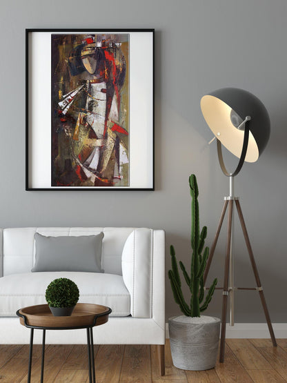 Oil painting Autumn Rhapsody by Valentina Alekseevna Kozyar in black frame