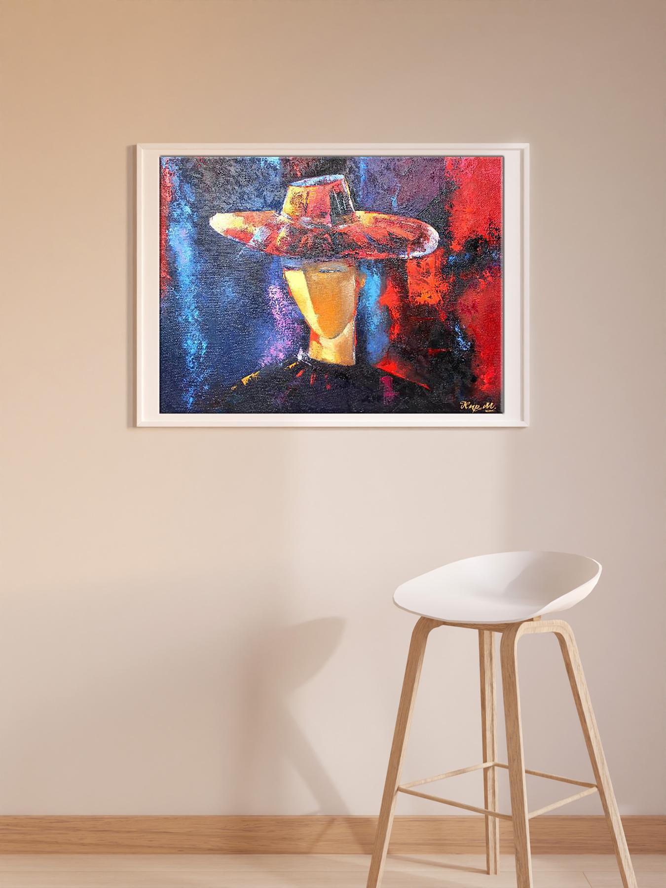 Oil painting Evening by Kirilenko Mikhail in white frame