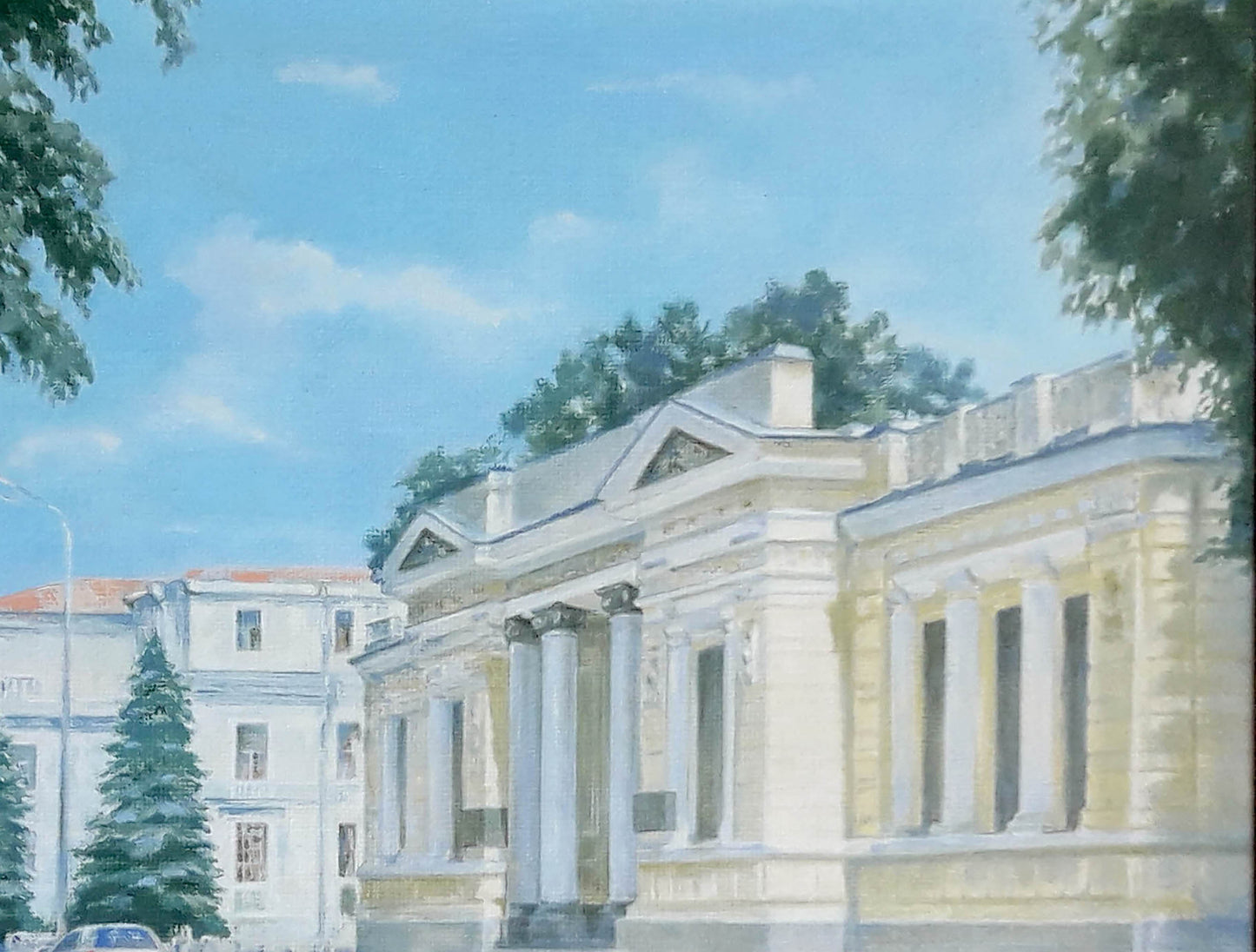 Oil painting of Historical Museum in Dnipro by Korkishko Vasily
