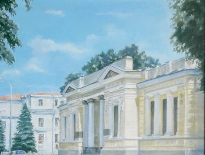 Oil painting of Historical Museum in Dnipro by Korkishko Vasily