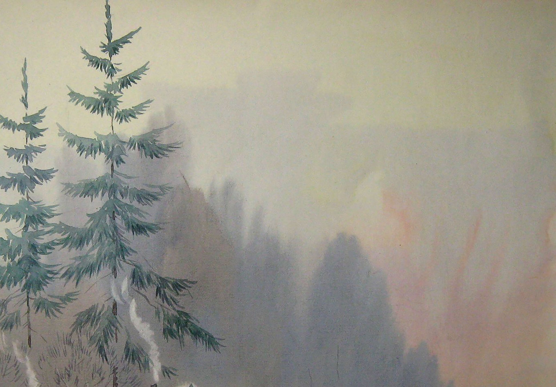 Winter Village landscape 