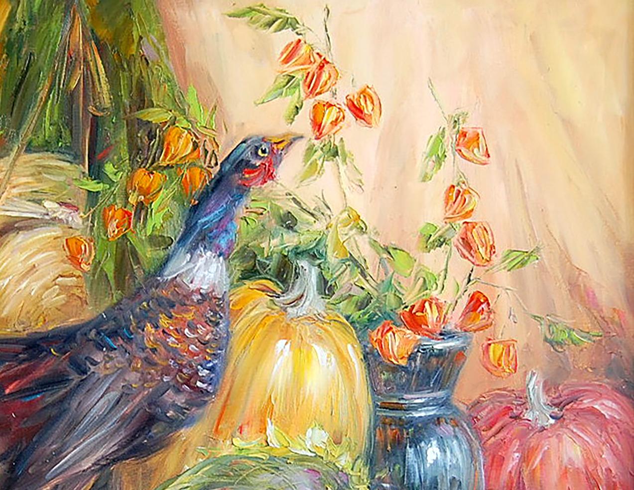 Oil painting Rural still life  