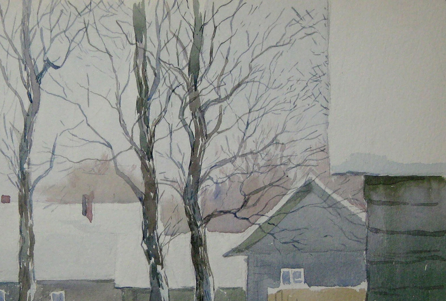 Winter Village landscape 