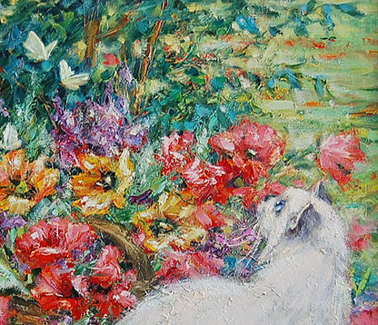 Oil portrayal of "Alice on a Walk" by Olga Artim