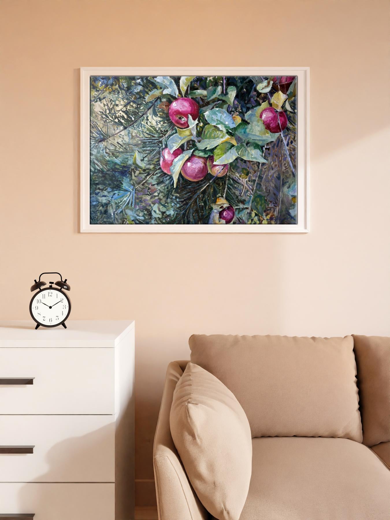 September Symphony: Forest and Apples - Anatoly Viktorovich Varvarov's oil masterpiece
