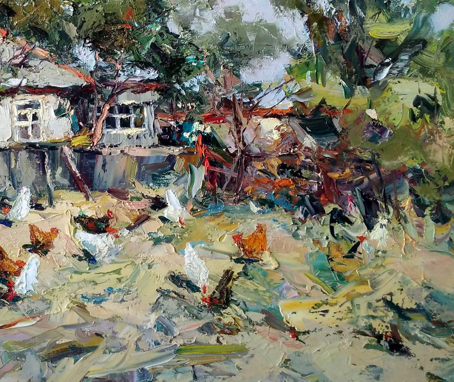 Oil painting Country house