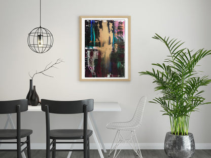 Framed Confidence acrylic painting by Melezhik Olga on white wall