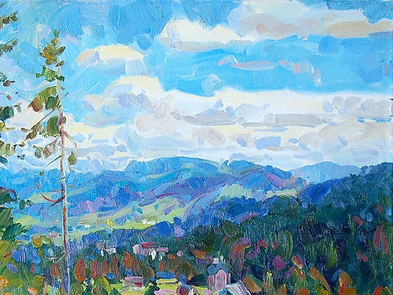 Oil Painting Mountain Nature Landscape 