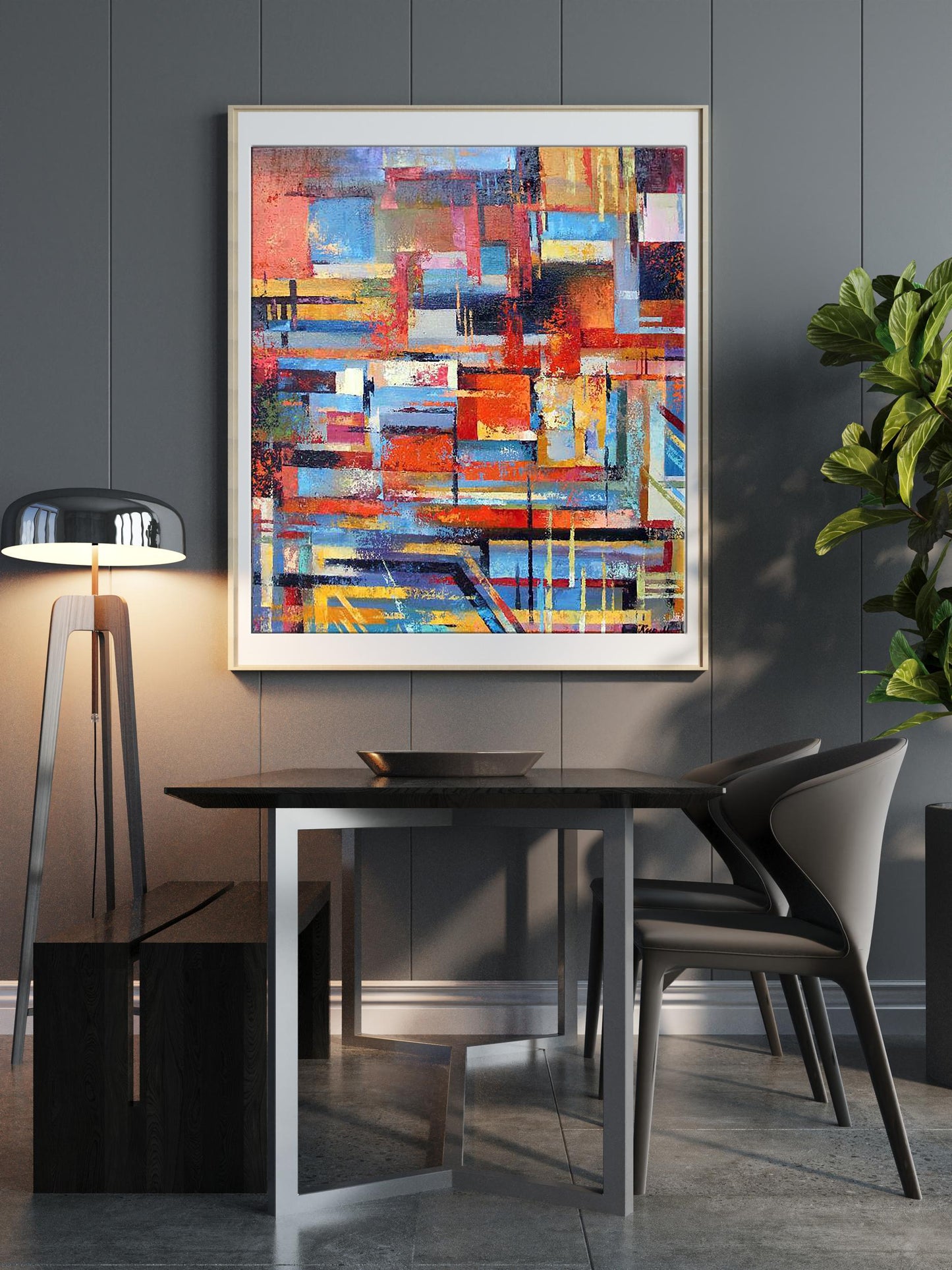Oil painting In the rays of the sun by Kirilenko Mikhail in modern frame