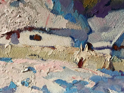 Oil Painting Nature Landscape Village landscape Art 