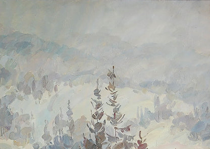 Oil Painting Mountain Nature Landscape 