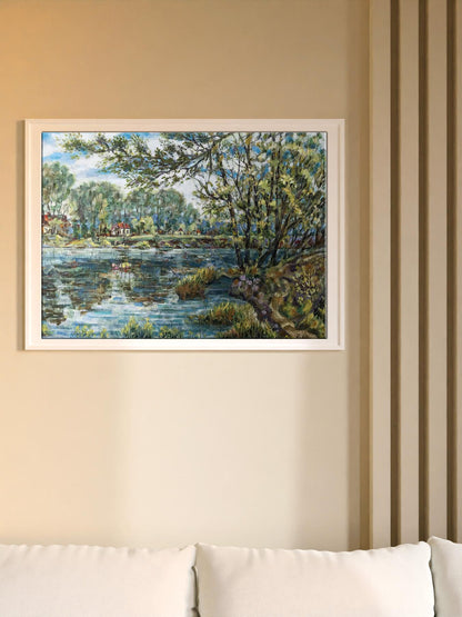oil painting landscape room