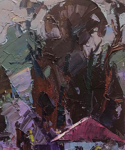 Oil painting forest 