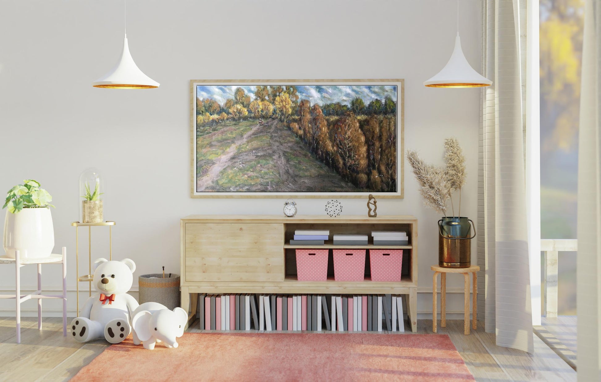 oil painting landscape room