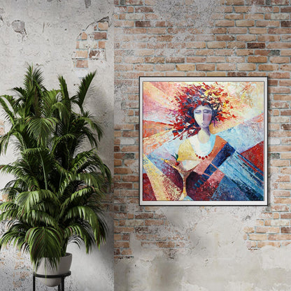 Vibrant Morning oil painting by Kirilenko Ivan in white frame