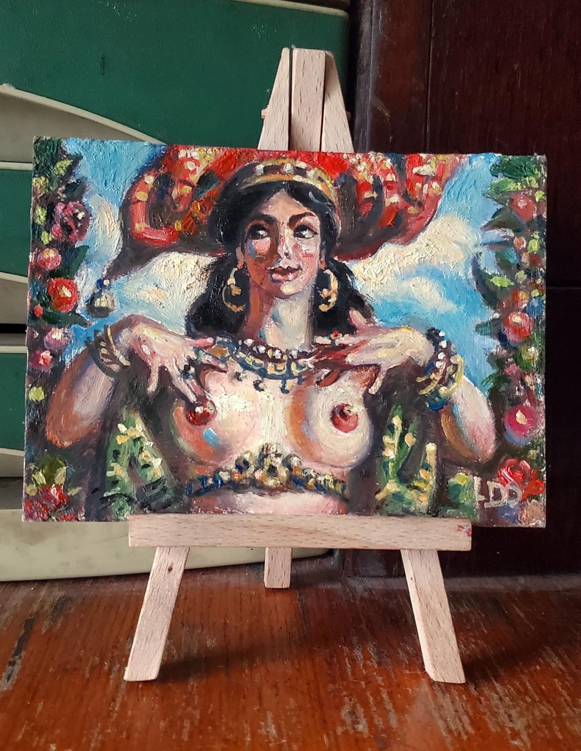 Oil painting Allegory of Awareness by Litvinov Daniil Olegovich on easel