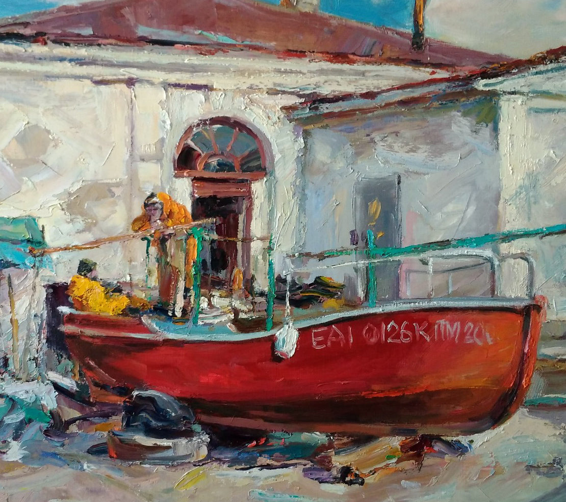 Oil painting Urban landscape  