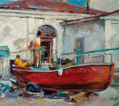 Oil painting Urban landscape  
