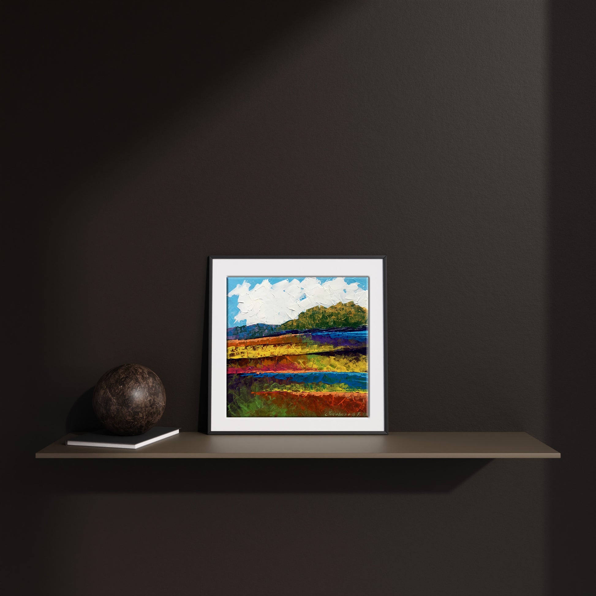 Oil painting Autumn has come by Zadorozhnya V.V. in white frame