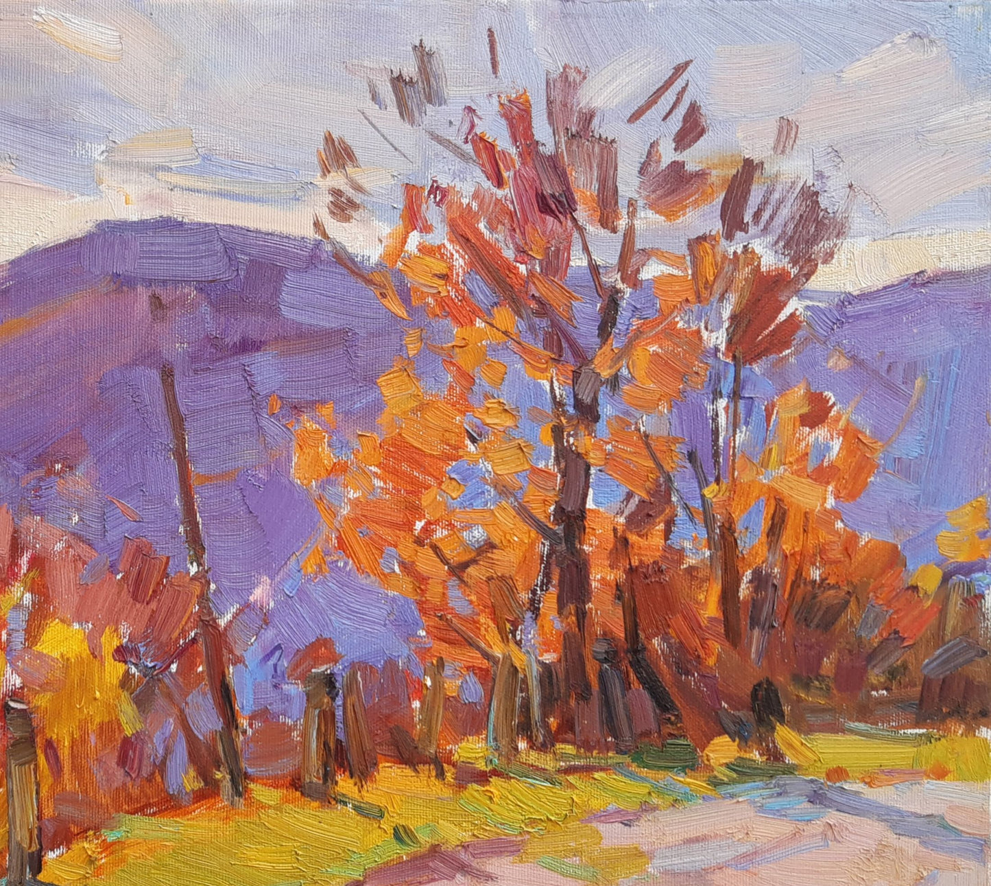 Oli painting Mountain Landscape Pereta Vyacheslav