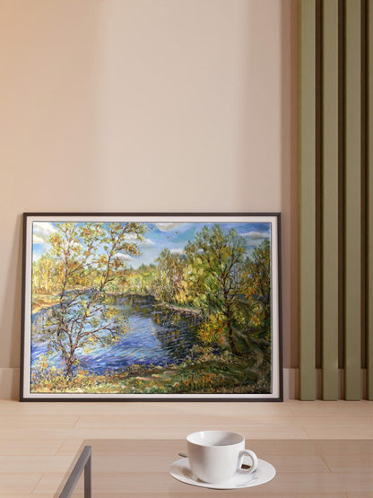 oil landscape decor room