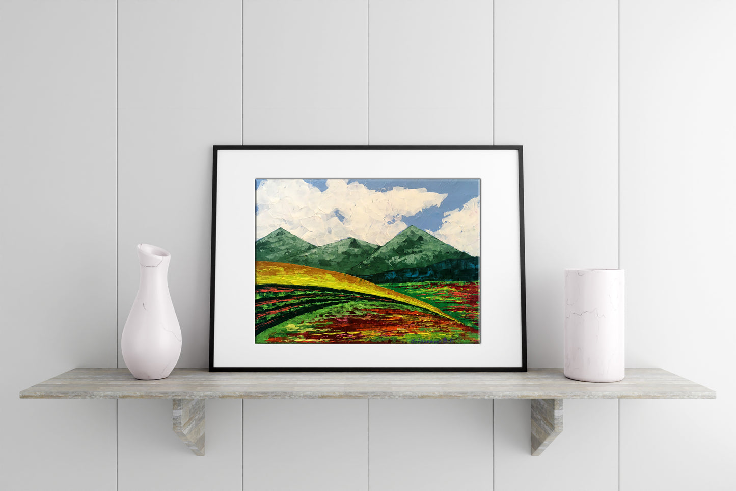 Oil painting Summer in the mountains by Zadorozhnya V. V. with green mountains