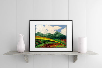 Oil painting Summer in the mountains by Zadorozhnya V. V. with green mountains