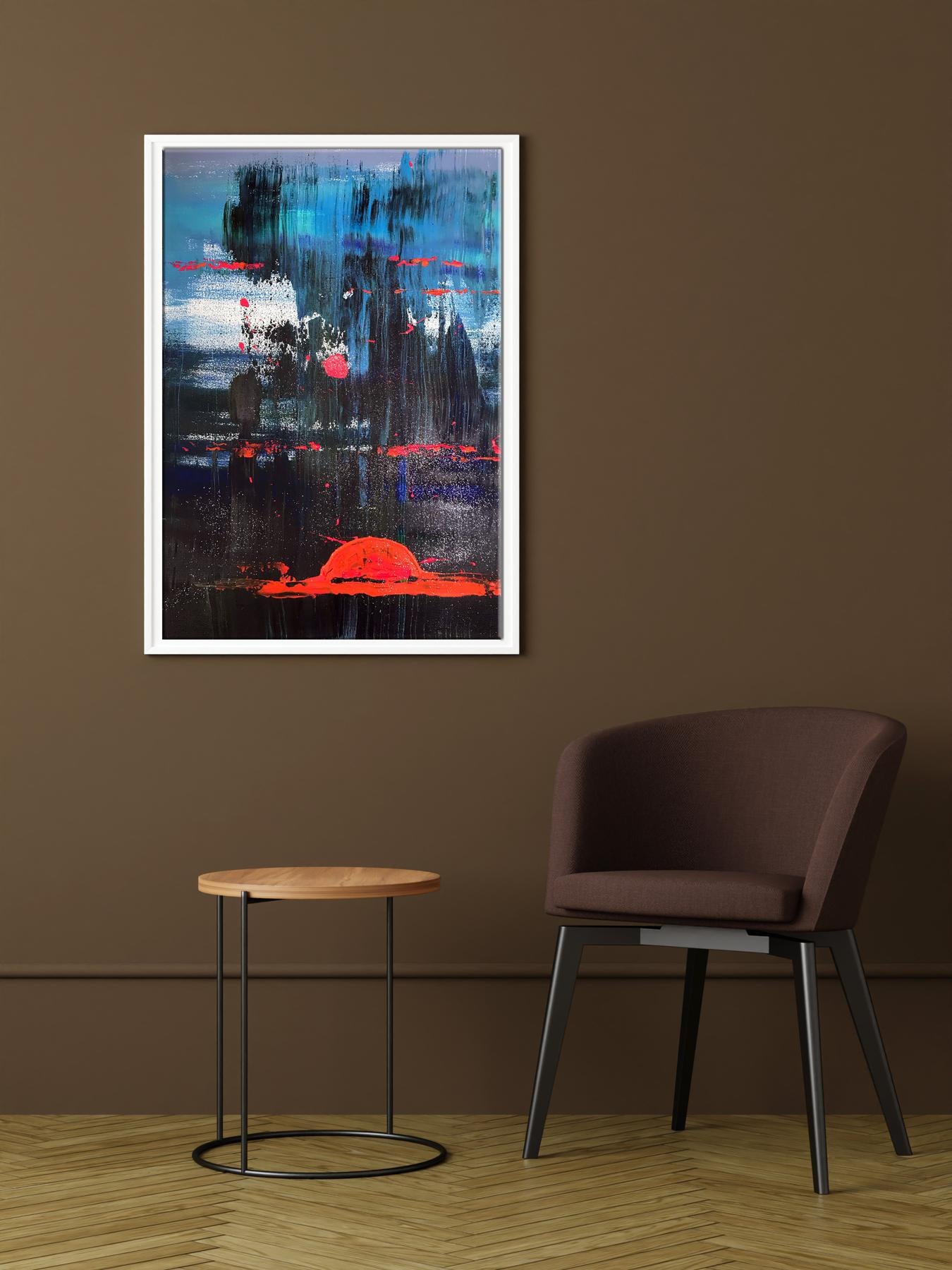 Acrylic painting Magic Night by Melezhik Olga in white frame