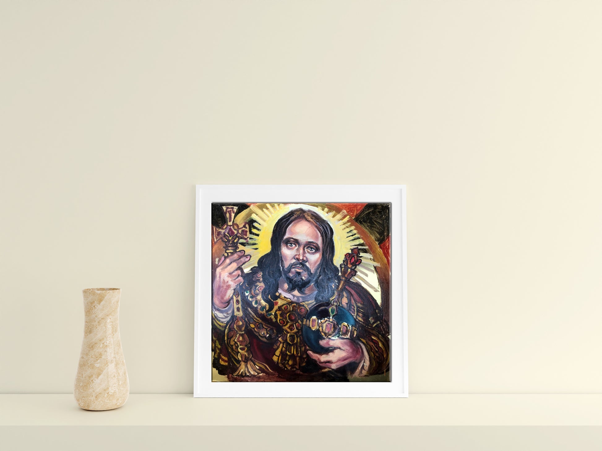Oil painting portrait of Jesus Christ by Alexander Litvinov