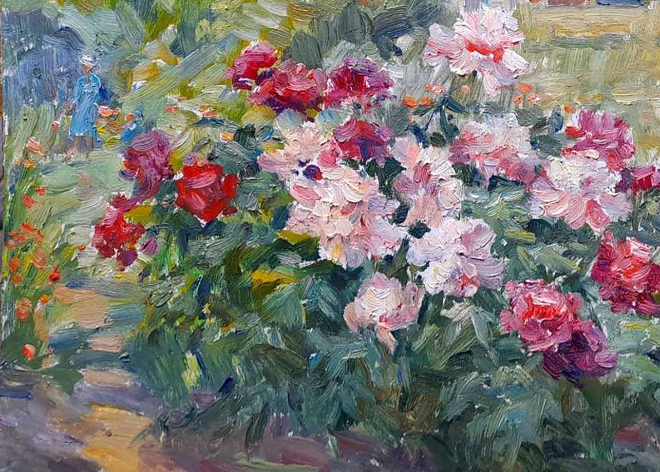 Oil painting Rural landscape 
