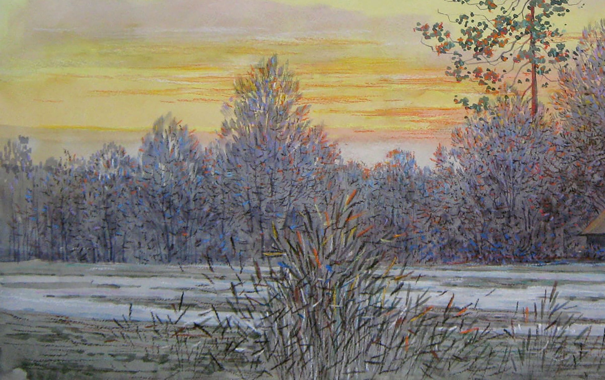 Evening rural landscape