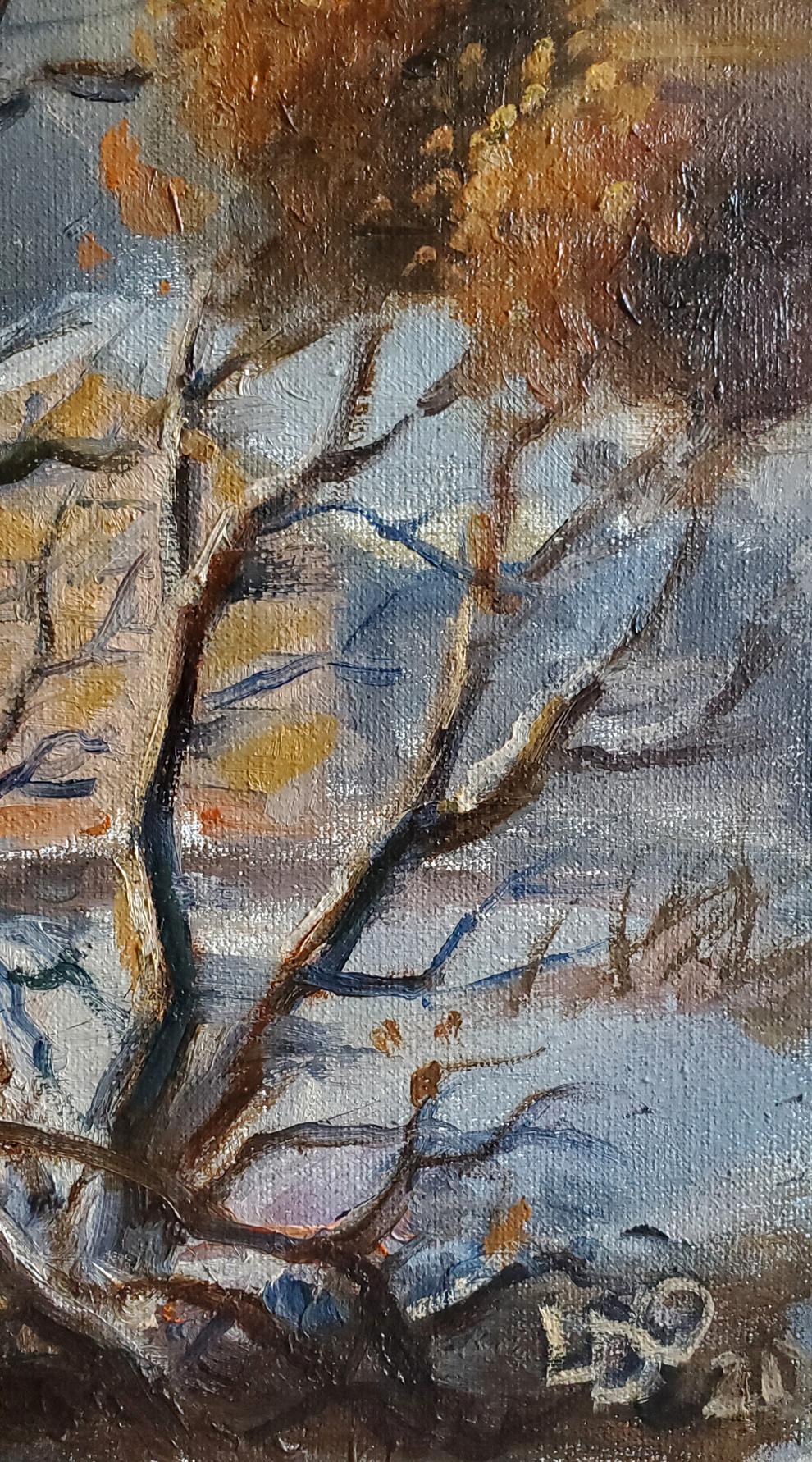 Autumnal oil painting by Litvinov Daniil Olegovich on canvas