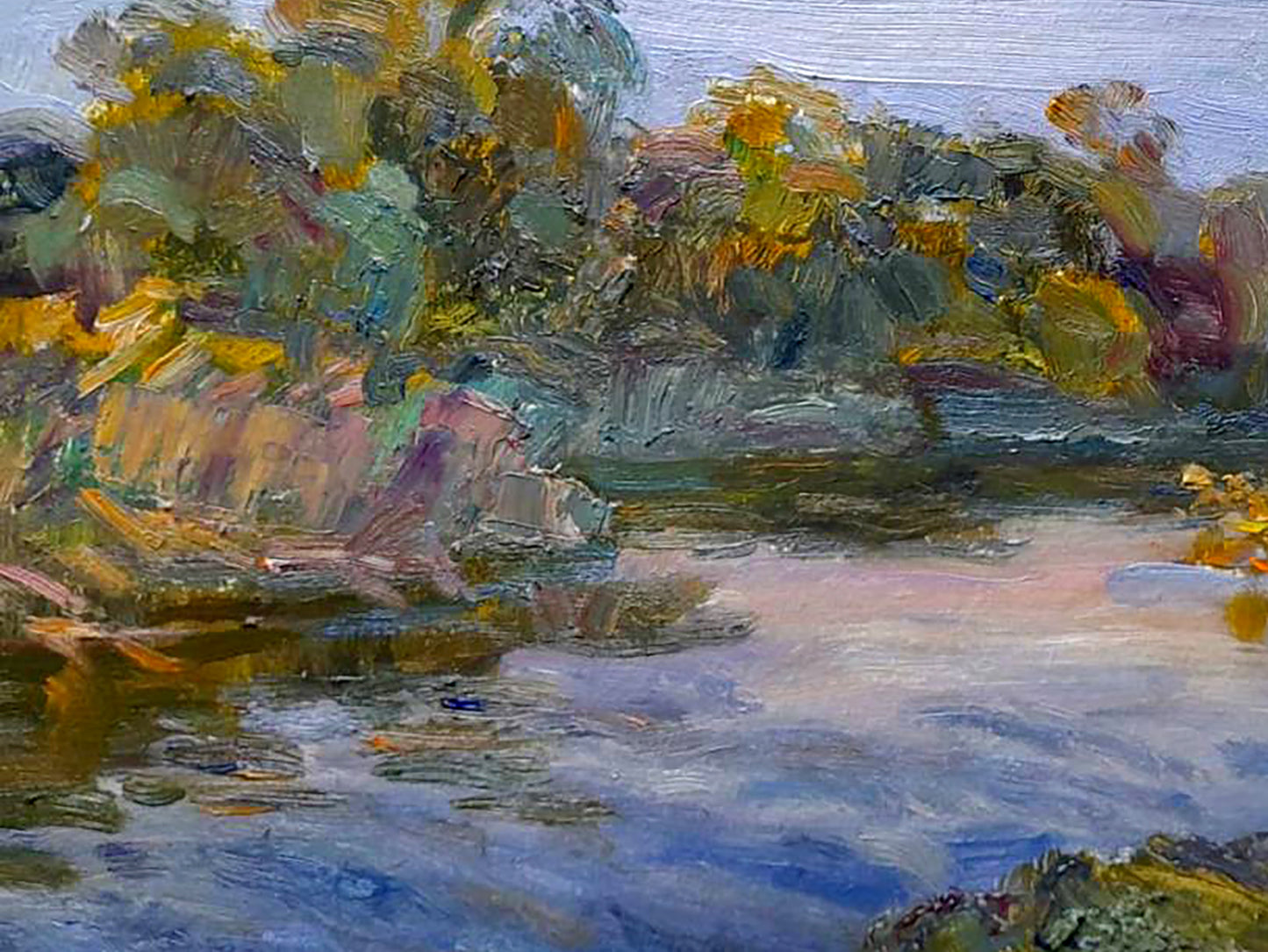 Oil painting River Nature Landscape