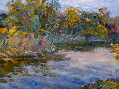 Oil painting River Nature Landscape