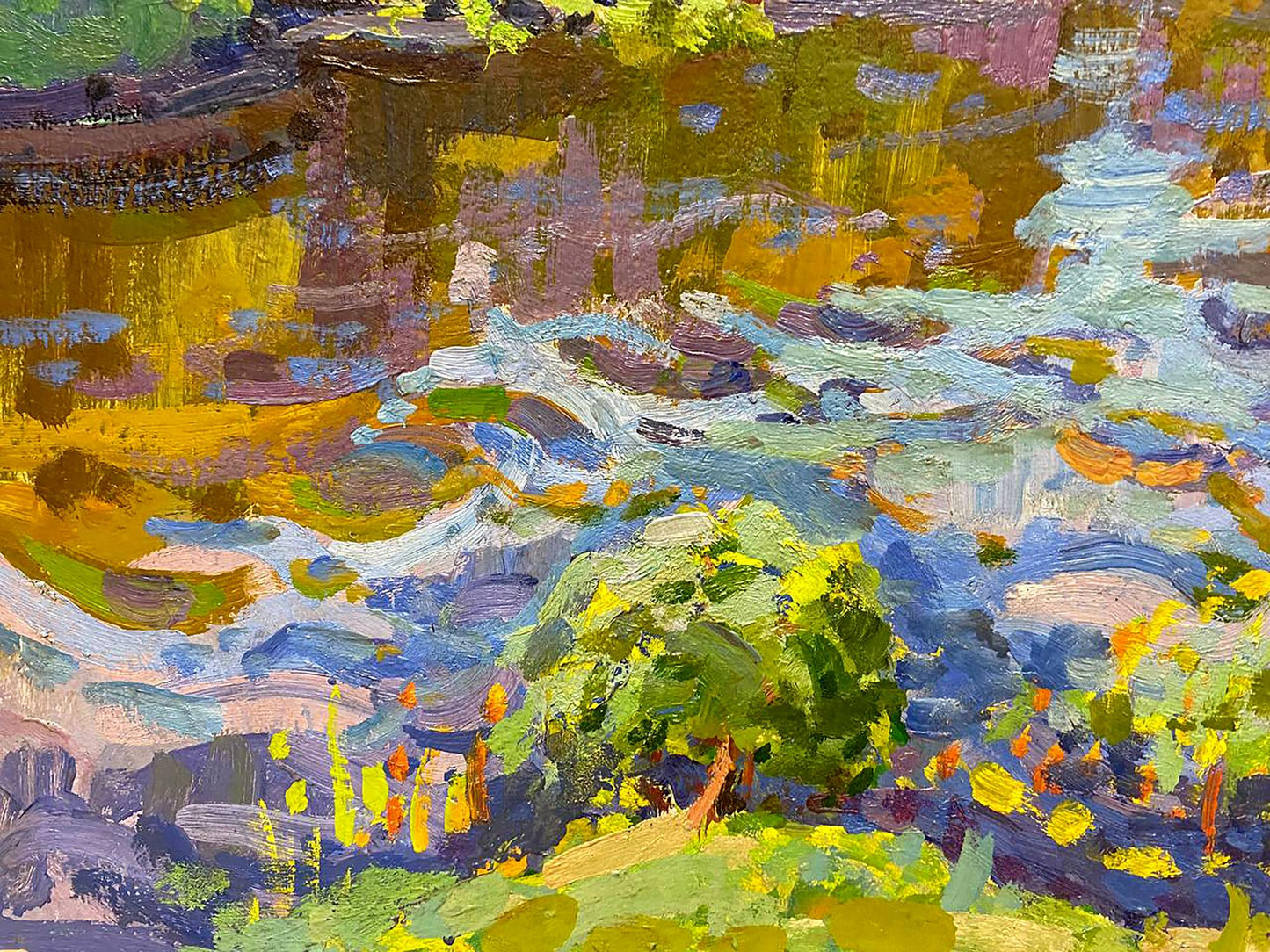 Vibrant impressionist oil painting Summer day by Ruban Grigory Savelyevich