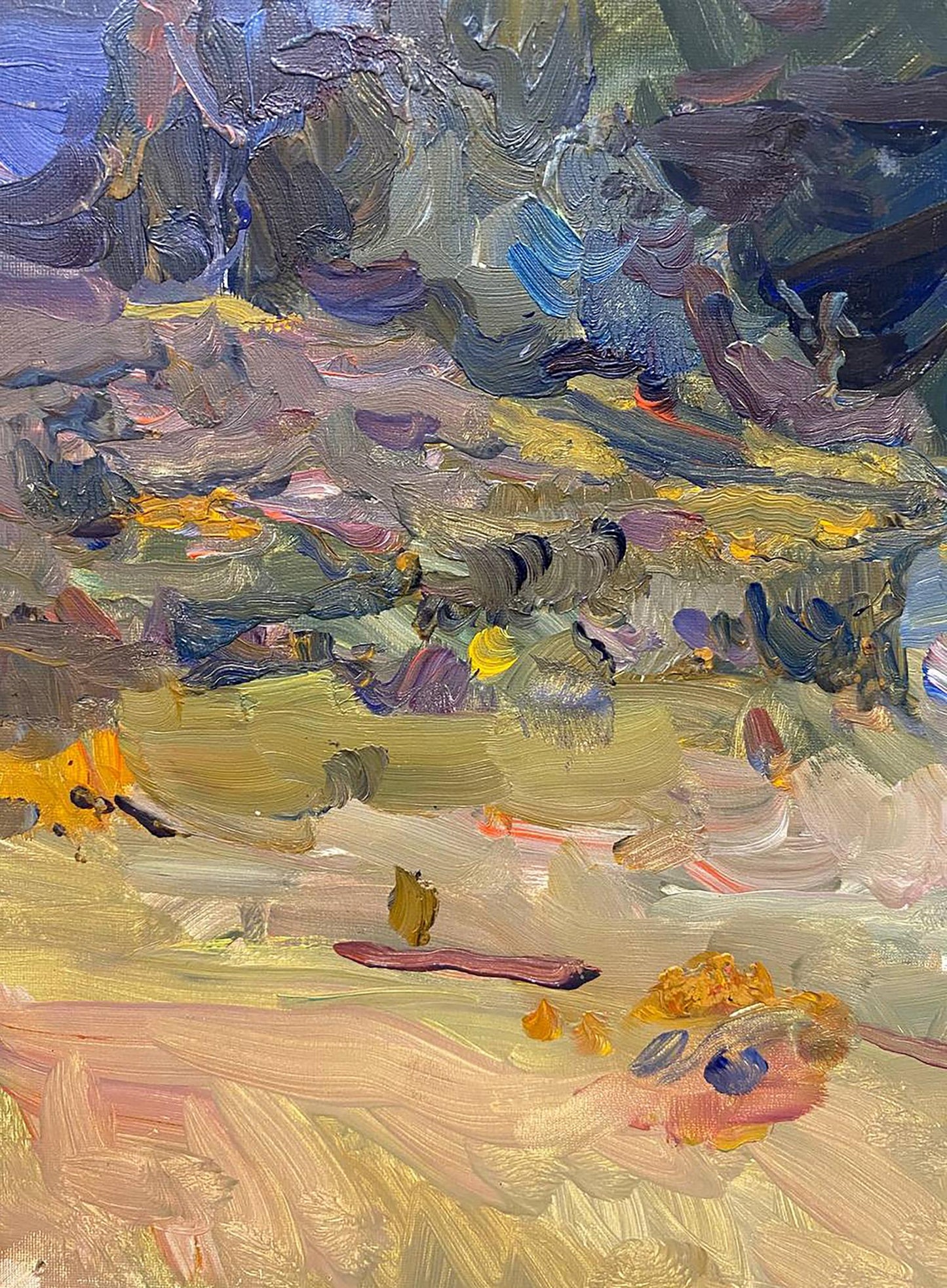 Abstract oil painting On a hill by Chernov Leonid Ivanovich