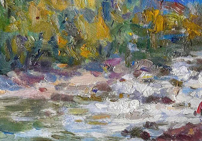 Oil Painting Mountain Nature Landscape 