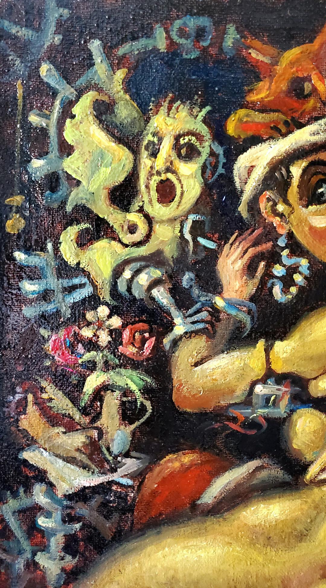 Vibrant abstract oil painting Witchcraft by Litvinov Daniil Olegovich