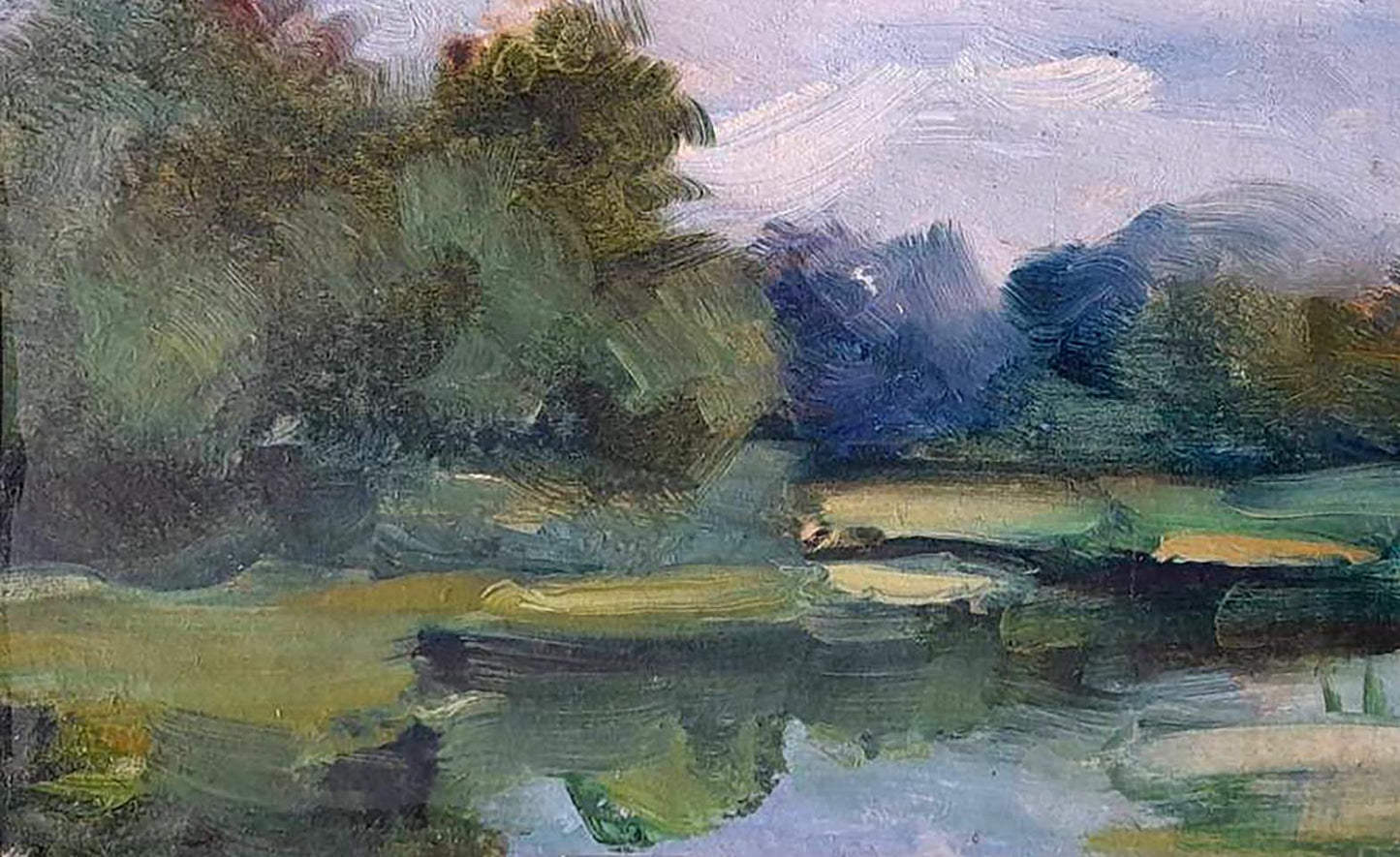 Oil Painting Summer Forest Landscape 