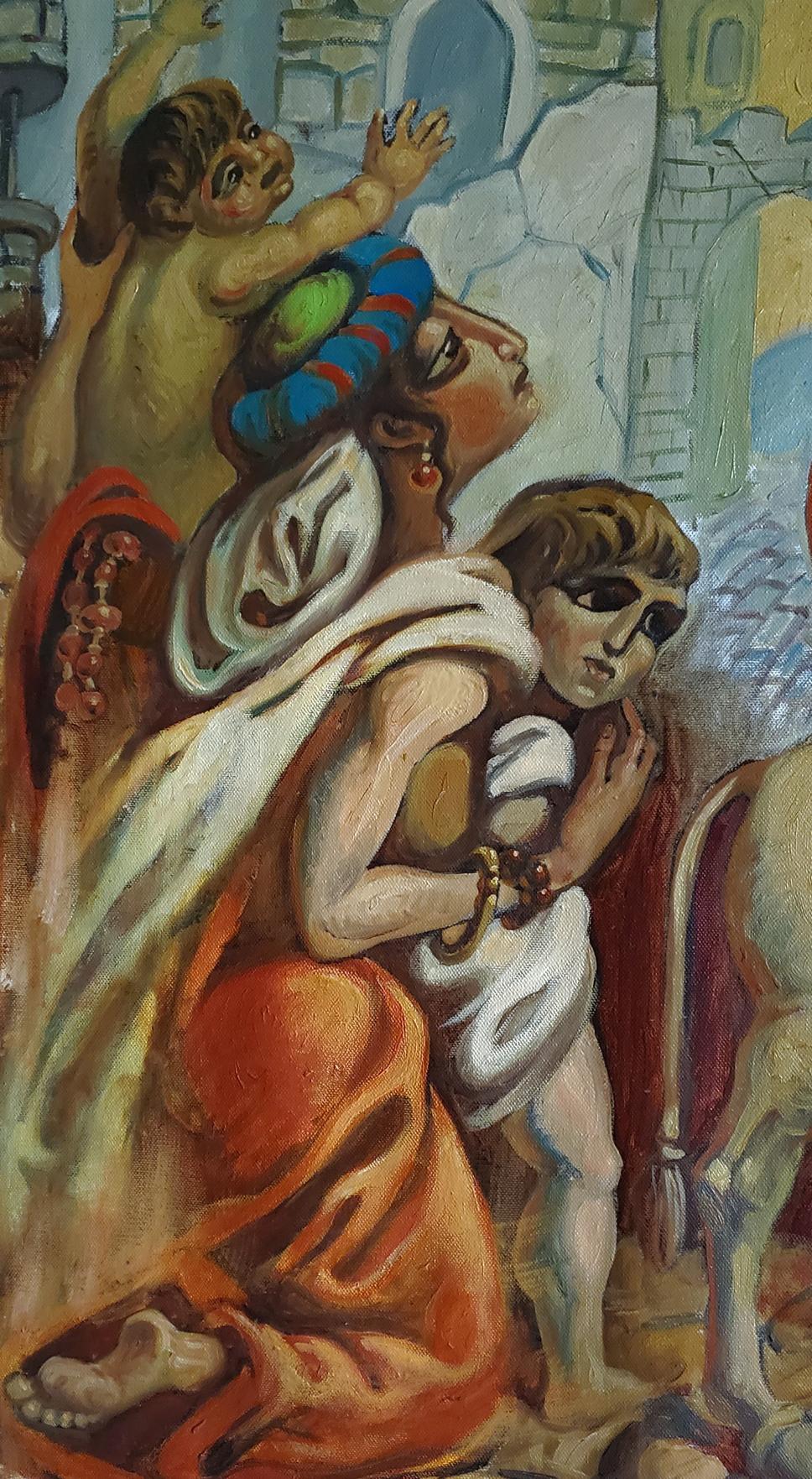 Oil painting Entry of Christ into Jerusalem by Litvinov Daniil Olegovich