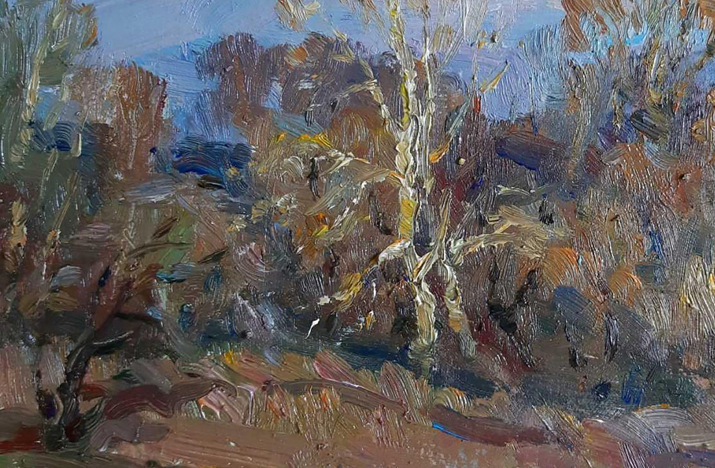 Oil Painting Autumn Forest Nature Landscape 