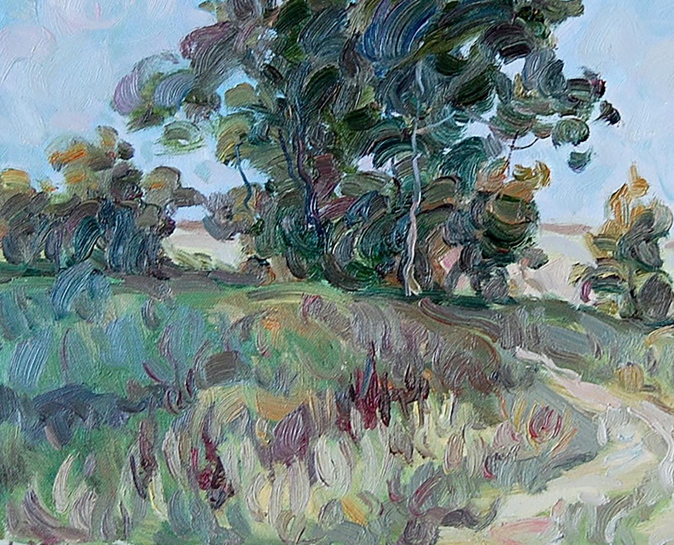 Oil painting Evening Summer Landscape 