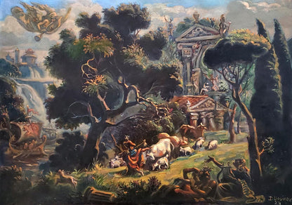 Oil painting Noon in Italy by Litvinov Daniil Olegovich, Roman landscape