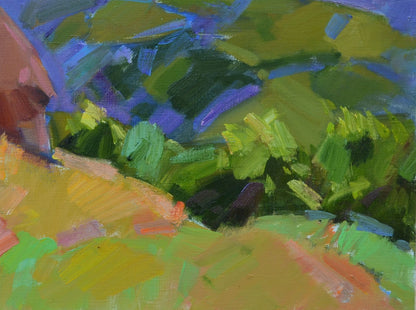 Oli painting Summer Mountain Nature Landscape Pereta Vyacheslav