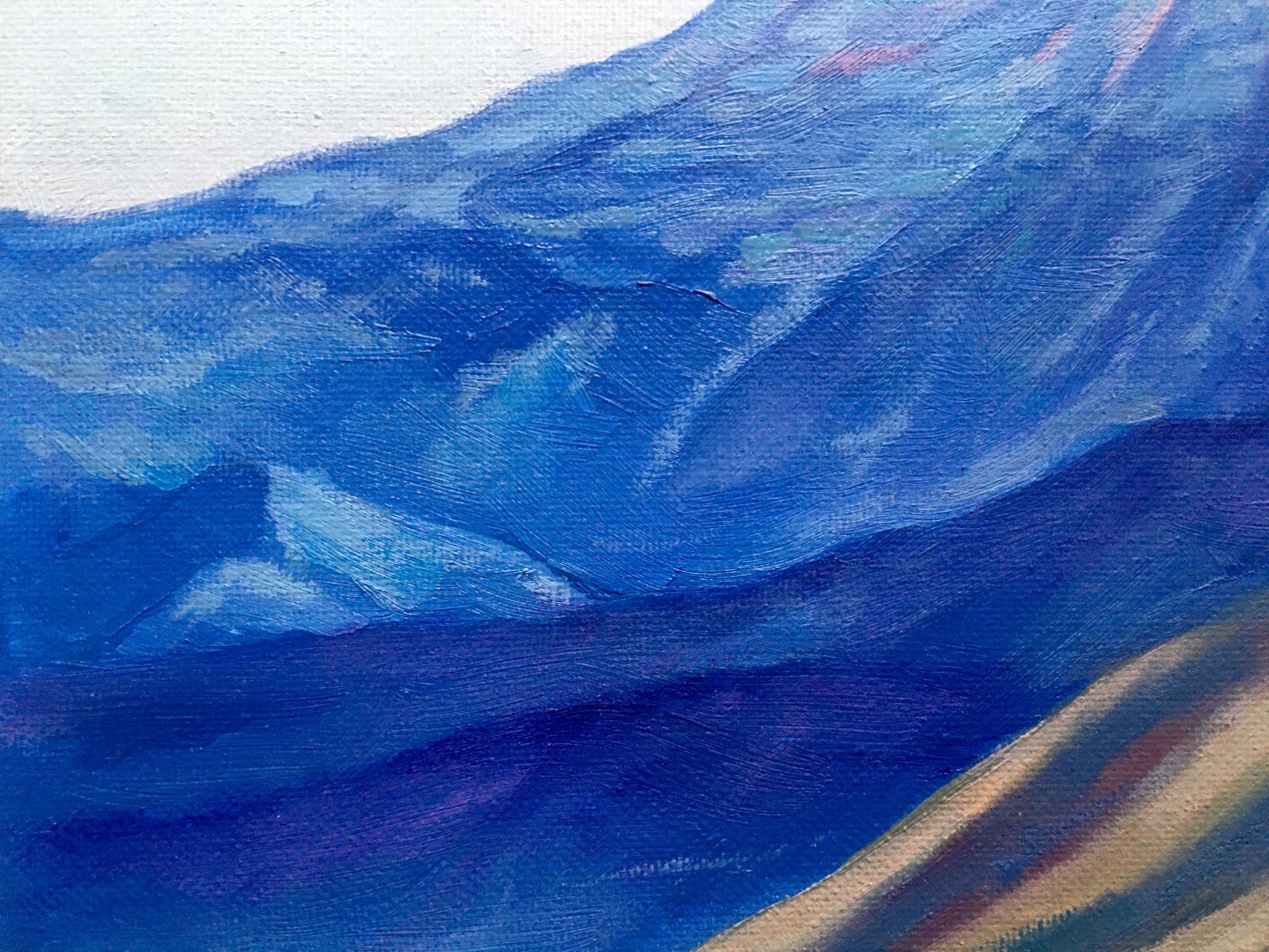Oil painting Sunset behind the mountains by Serdyuk Boris Petrovich