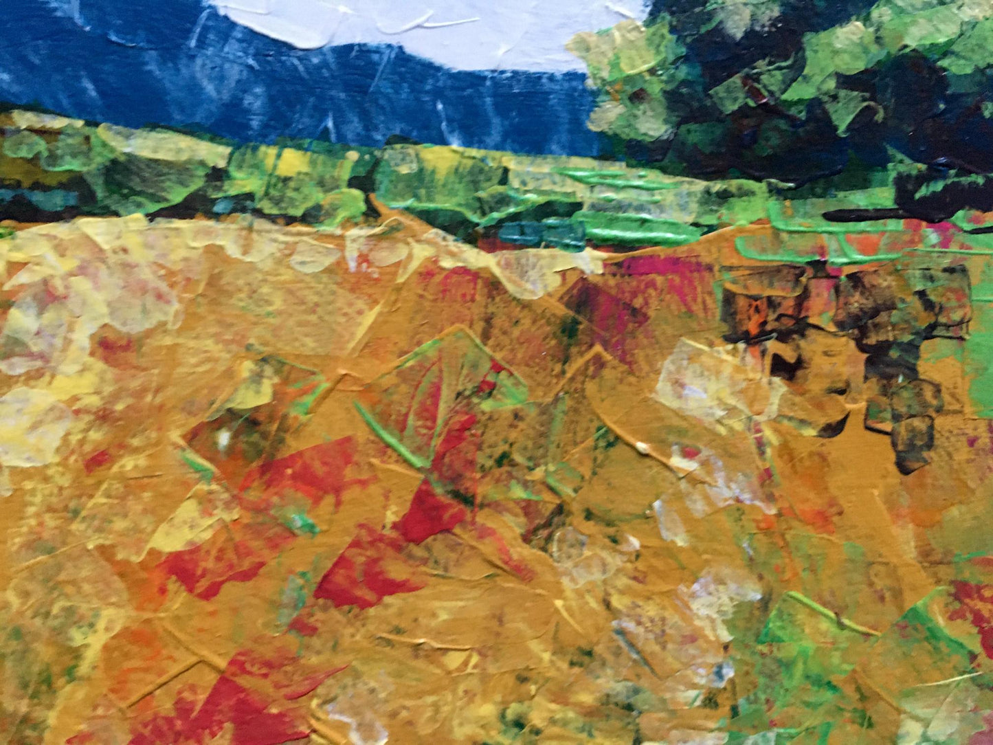 Oil painting Summer day by Zadorozhnya V.V. with vibrant impasto landscape