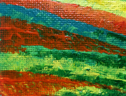 Oil painting After the Rain by V. Zadorozhnya with vibrant impasto stripes