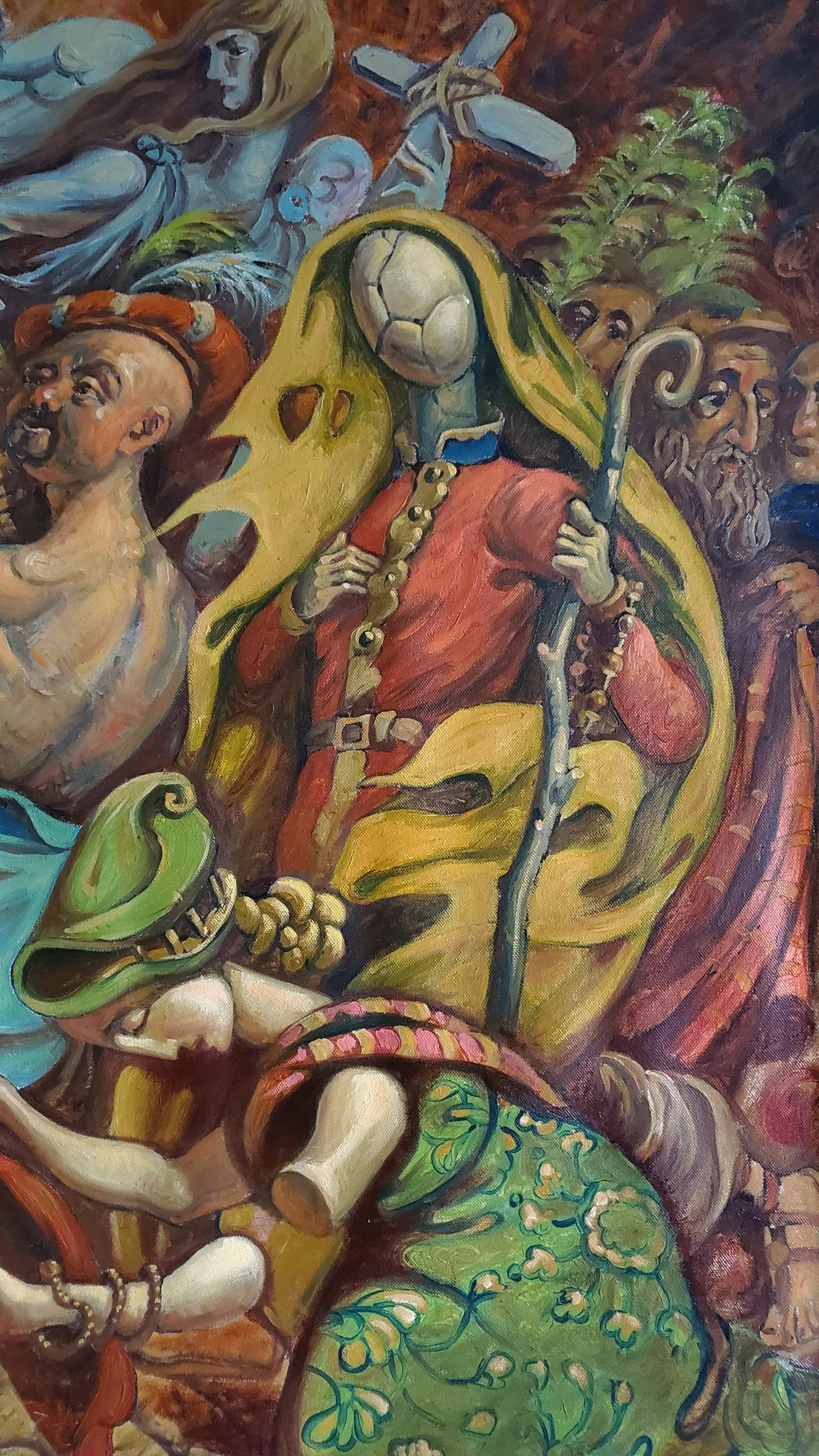 Oil painting of Christ entry into Jerusalem by Litvinov Daniil Olegovich