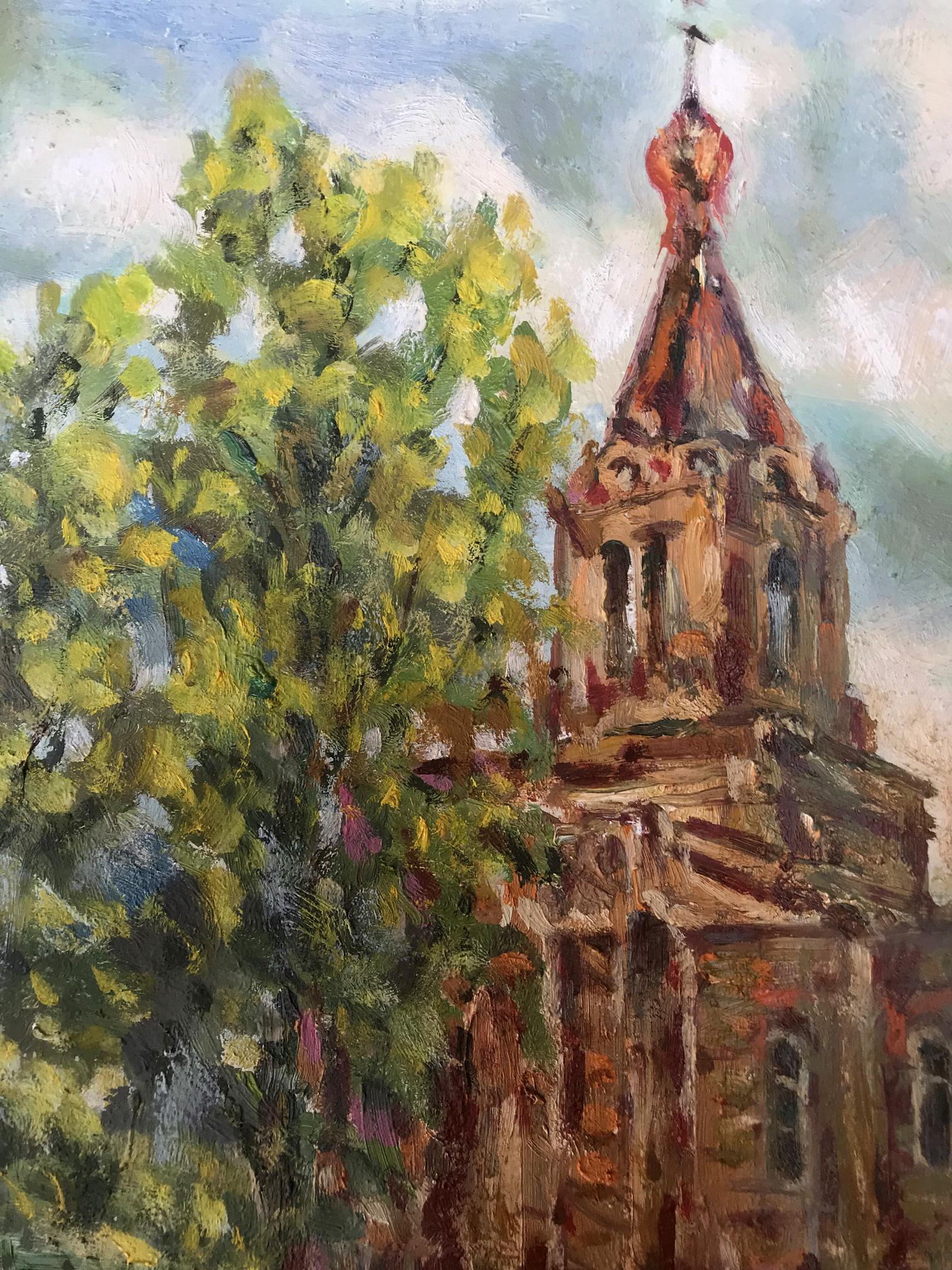 Oil Painting Nature Village Landscape 